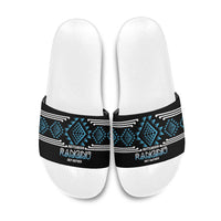 Aotearoa Atua Ranginui Slide Sandals Maori Sky Father Taniko Motifs