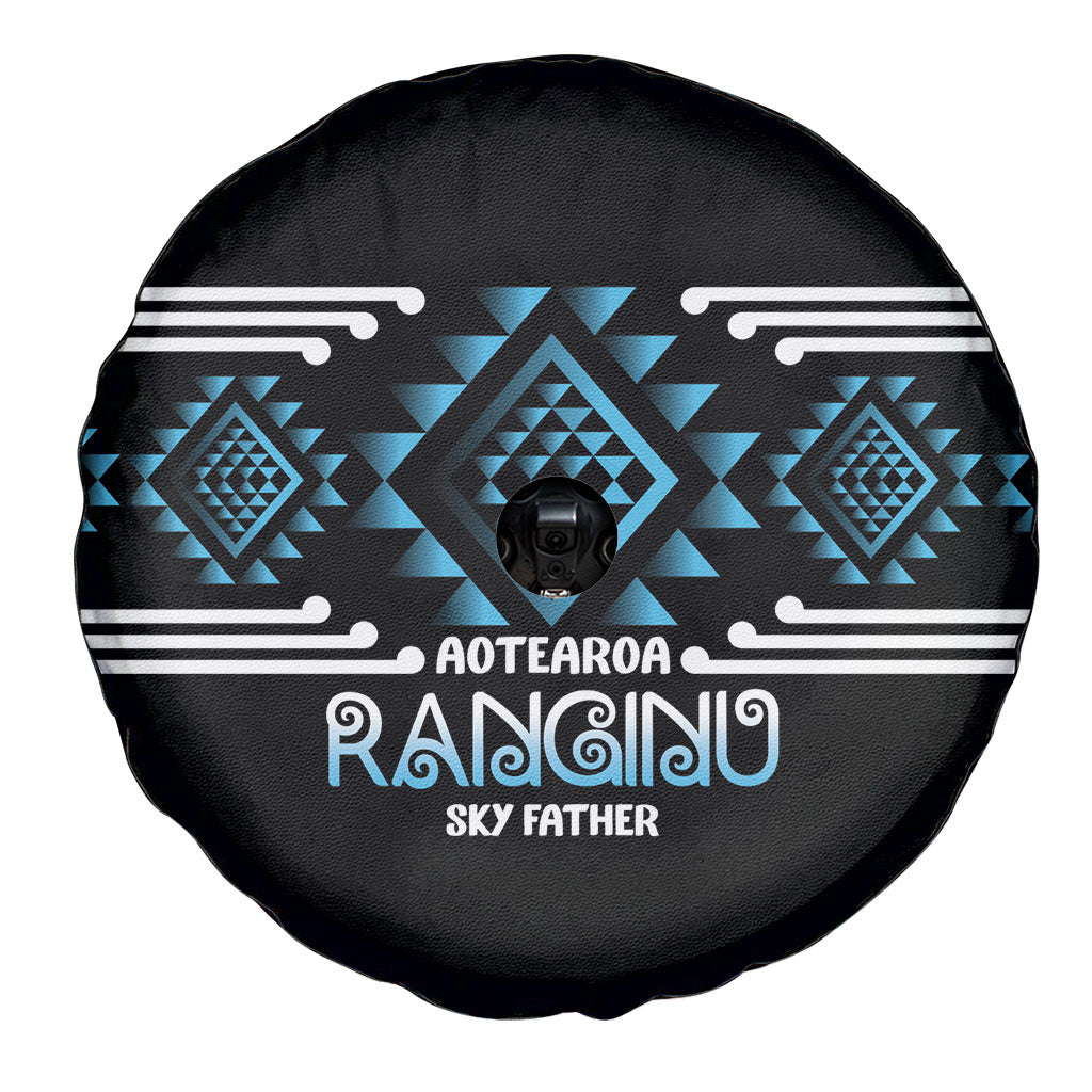 Aotearoa Atua Ranginui Spare Tire Cover Maori Sky Father Taniko Motifs