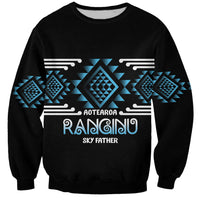 Aotearoa Atua Ranginui Personalised Sweatshirt Maori Sky Father Taniko Motifs