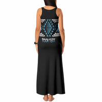 Aotearoa Atua Ranginui Personalised Tank Maxi Dress Maori Sky Father Taniko Motifs