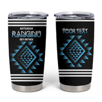 Aotearoa Atua Ranginui Personalised Tumbler Cup Maori Sky Father Taniko Motifs