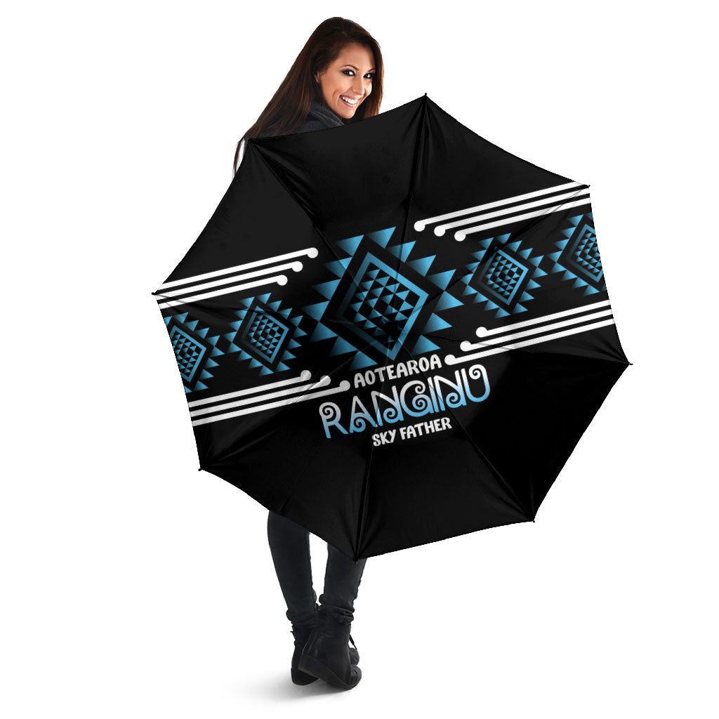 Aotearoa Atua Ranginui Umbrella Maori Sky Father Taniko Motifs