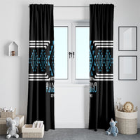 Aotearoa Atua Ranginui Window Curtain Maori Sky Father Taniko Motifs