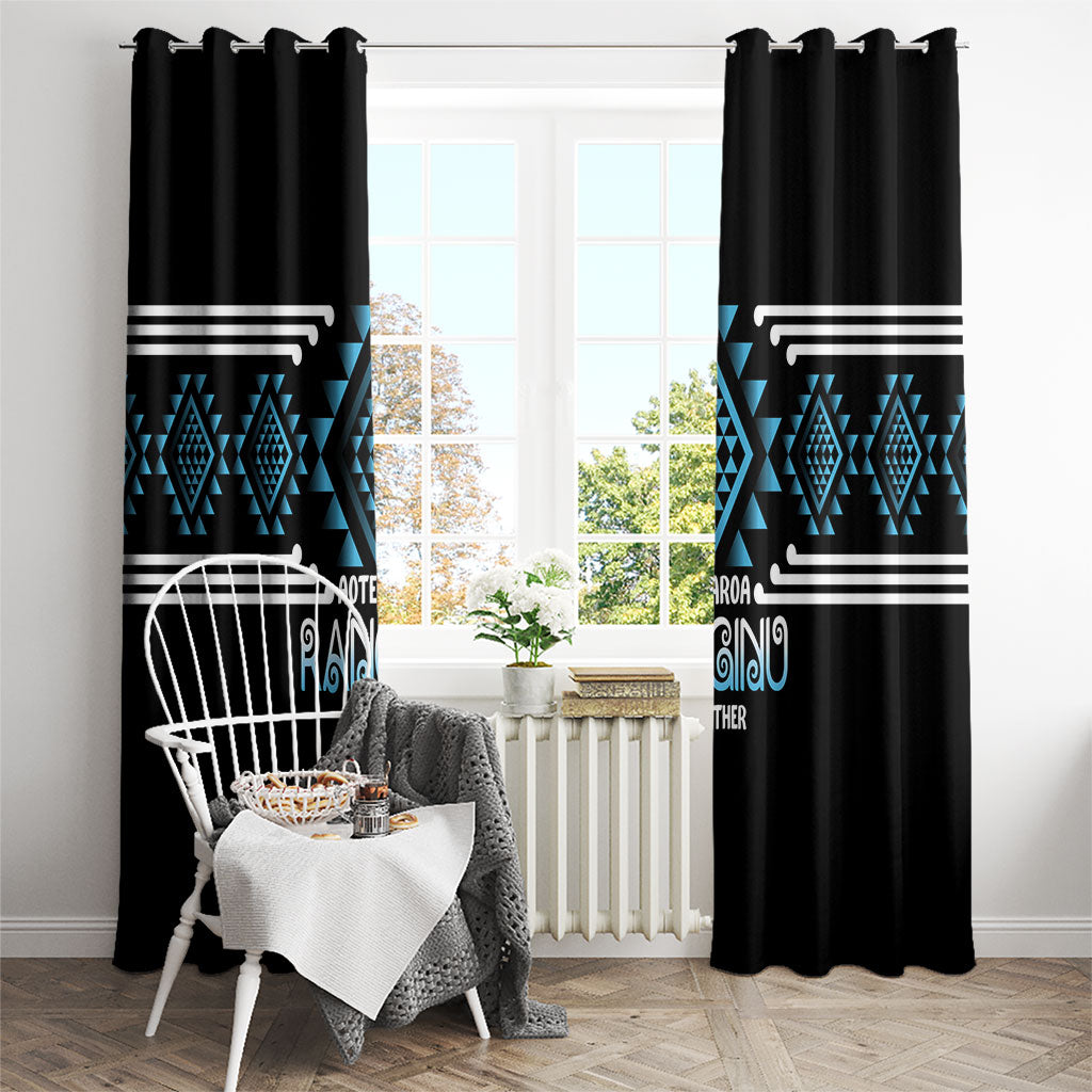Aotearoa Atua Ranginui Window Curtain Maori Sky Father Taniko Motifs