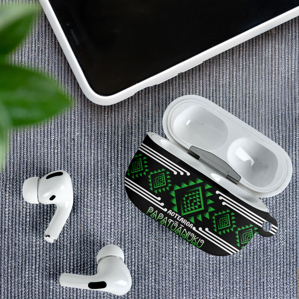 Aotearoa Atua Papatuanuku AirPods Case Maori Earth Mother Taniko Motifs