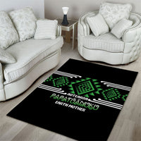 Aotearoa Atua Papatuanuku Area Rug Maori Earth Mother Taniko Motifs