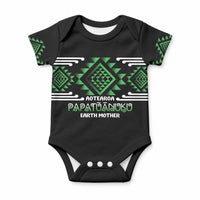 Aotearoa Atua Papatuanuku Personalised Baby Onesie Maori Earth Mother Taniko Motifs