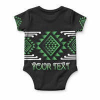 Aotearoa Atua Papatuanuku Personalised Baby Onesie Maori Earth Mother Taniko Motifs