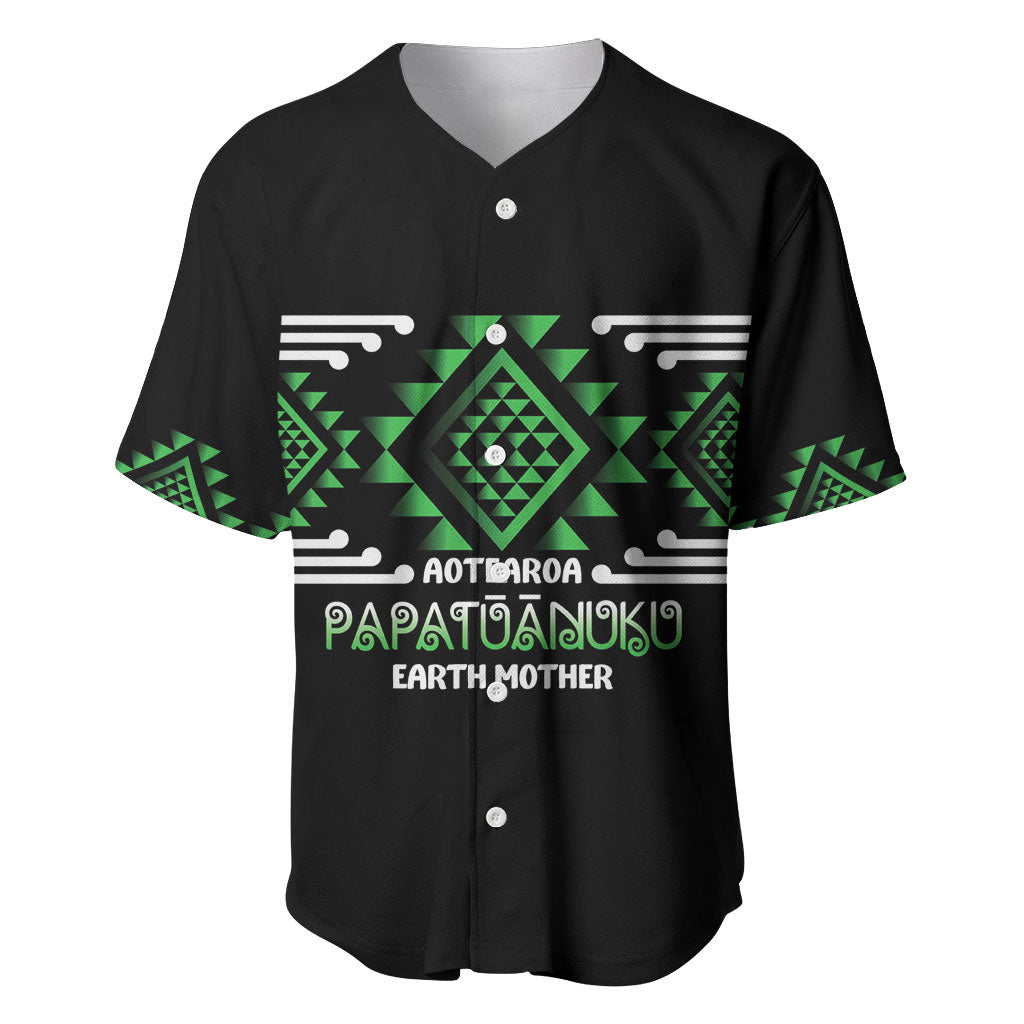 Aotearoa Atua Papatuanuku Personalised Baseball Jersey Maori Earth Mother Taniko Motifs