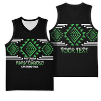 Aotearoa Atua Papatuanuku Personalised Basketball Jersey Maori Earth Mother Taniko Motifs