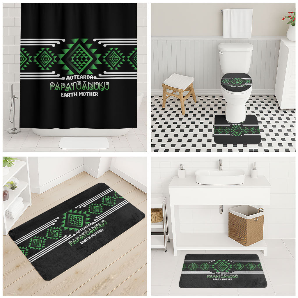 Aotearoa Atua Papatuanuku Bathroom Set Maori Earth Mother Taniko Motifs
