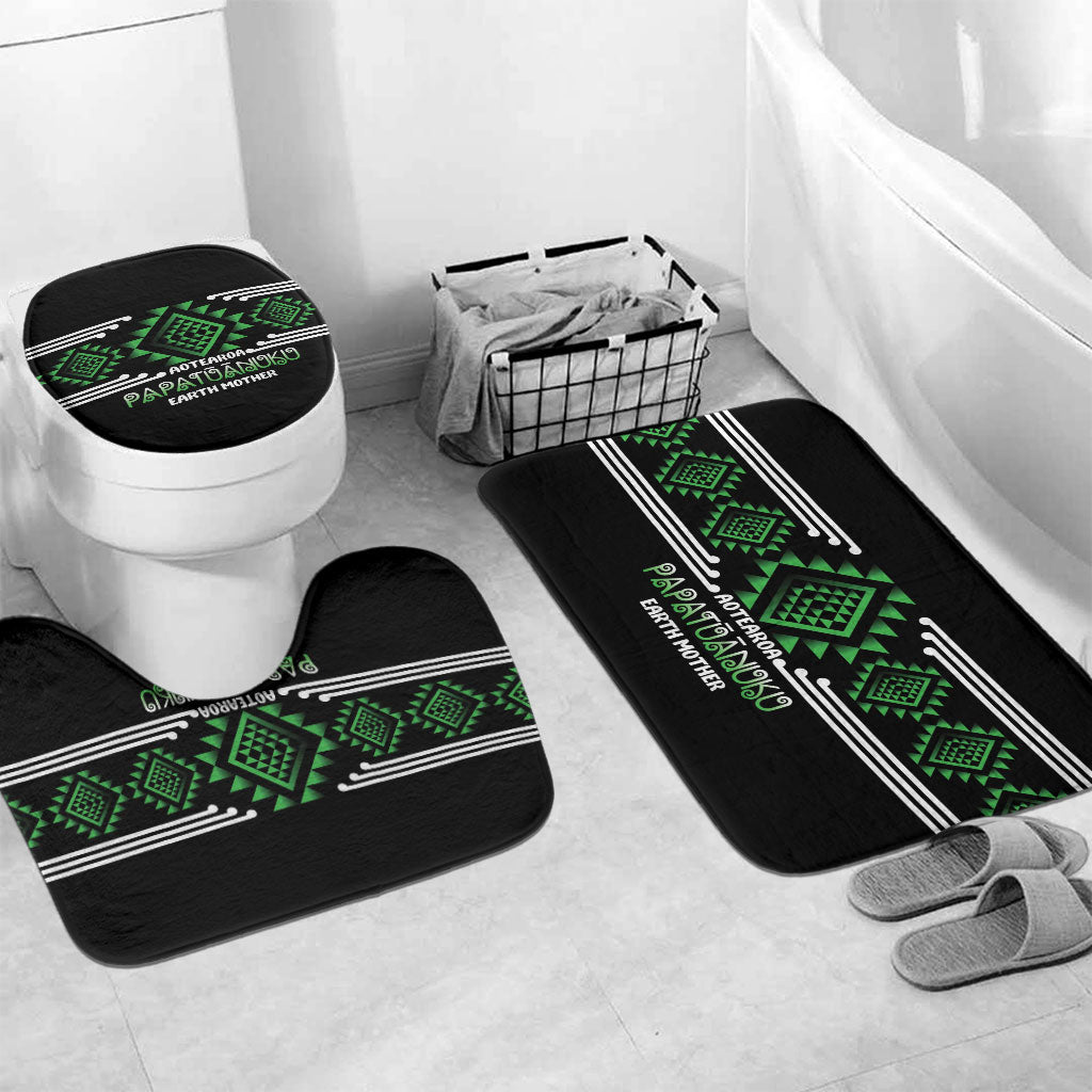 Aotearoa Atua Papatuanuku Bathroom Set Maori Earth Mother Taniko Motifs