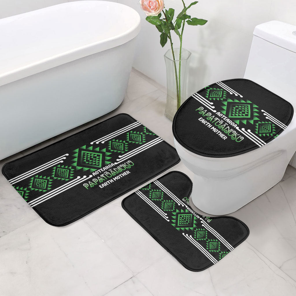 Aotearoa Atua Papatuanuku Bathroom Set Maori Earth Mother Taniko Motifs