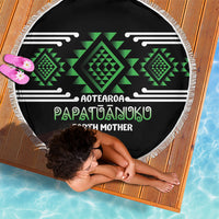 Aotearoa Atua Papatuanuku Beach Blanket Maori Earth Mother Taniko Motifs