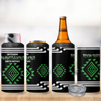 Aotearoa Atua Papatuanuku Personalised 4 in 1 Can Cooler Tumbler Maori Earth Mother Taniko Motifs