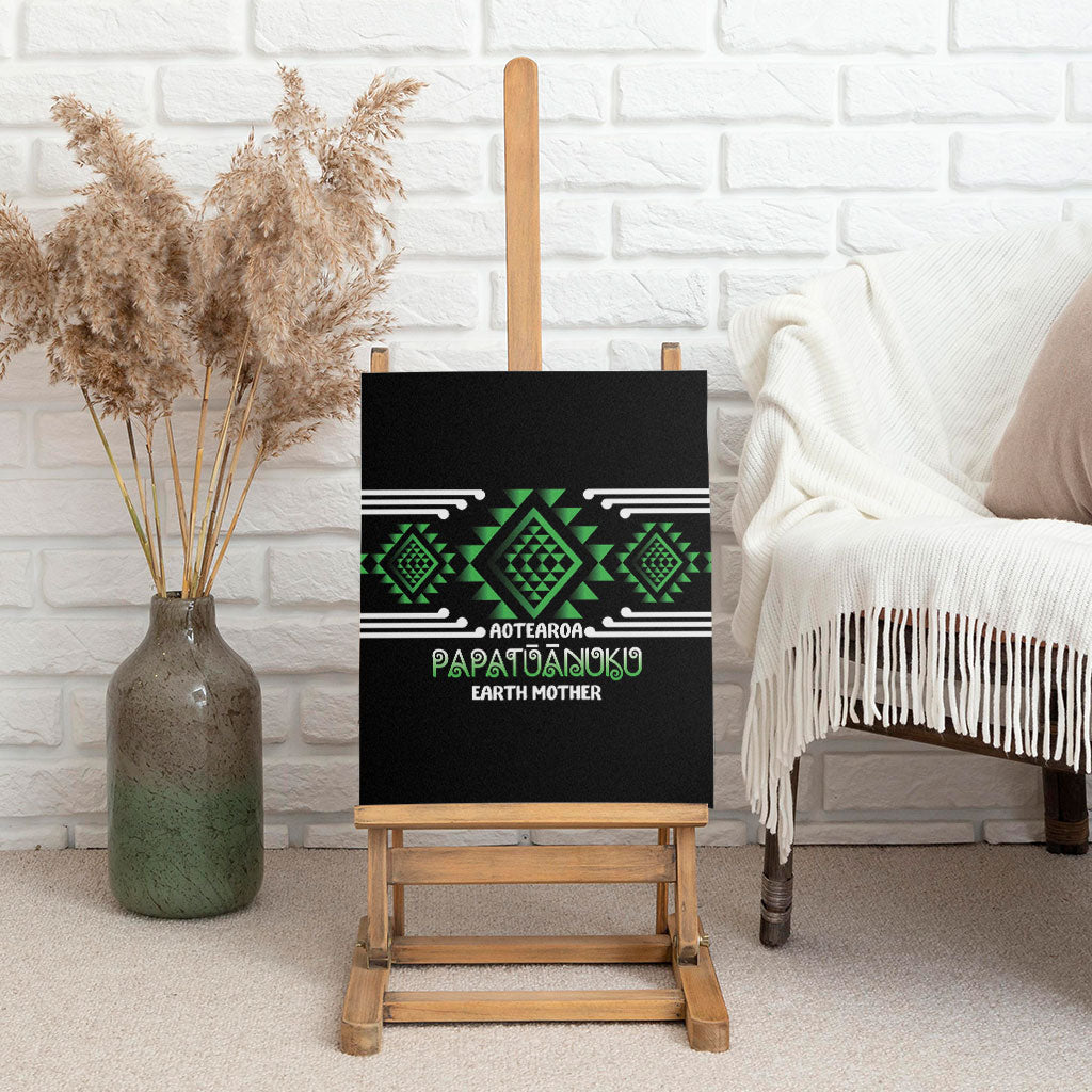 Aotearoa Atua Papatuanuku Canvas Wall Art Maori Earth Mother Taniko Motifs