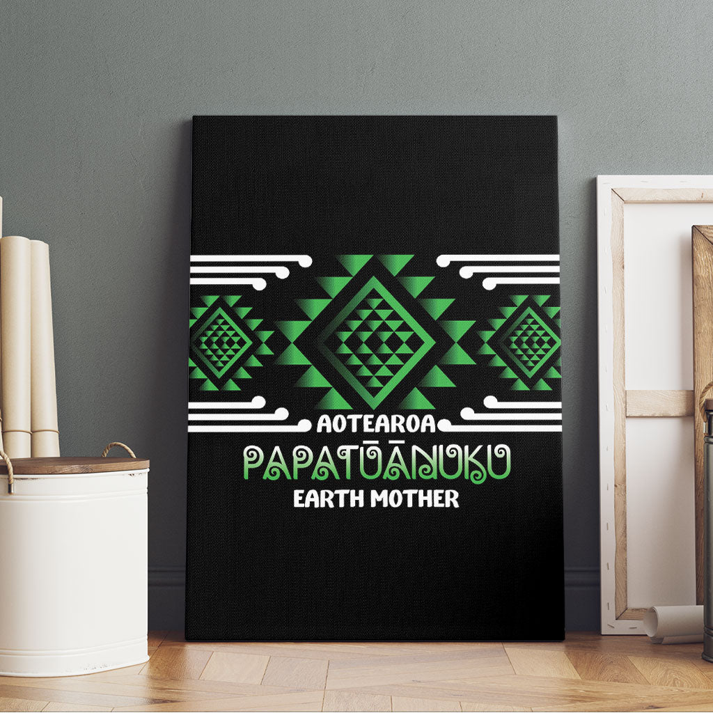 Aotearoa Atua Papatuanuku Canvas Wall Art Maori Earth Mother Taniko Motifs