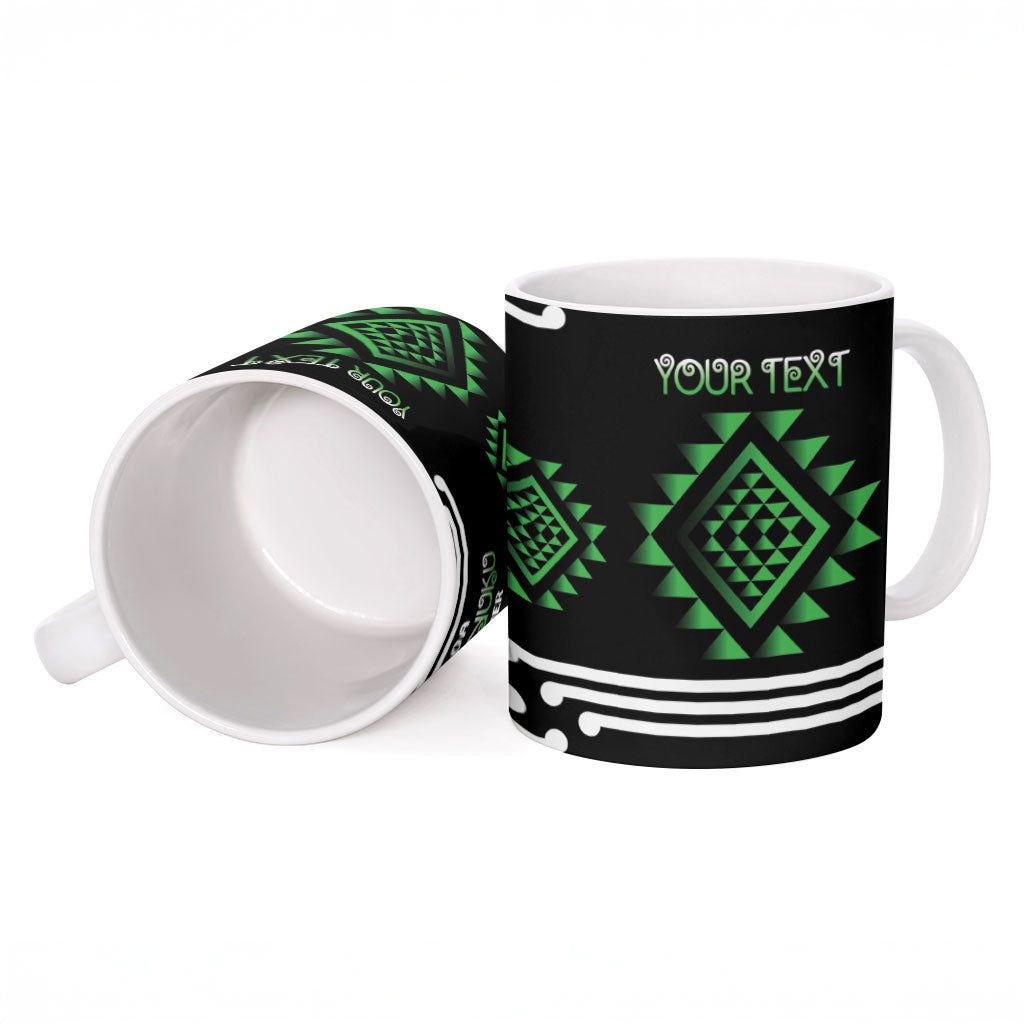 Aotearoa Atua Papatuanuku Personalised Ceramic Mug Maori Earth Mother Taniko Motifs