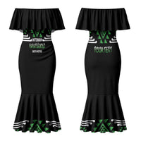 Aotearoa Atua Papatuanuku Personalised Couples Matching Mermaid Dress and Hawaiian Shirt Maori Earth Mother Taniko Motifs