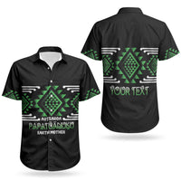 Aotearoa Atua Papatuanuku Personalised Couples Matching Off Shoulder Maxi Dress and Hawaiian Shirt Maori Earth Mother Taniko Motifs