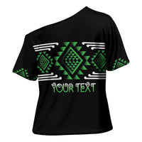Aotearoa Atua Papatuanuku Personalised Cross Shoulder Shirt Maori Earth Mother Taniko Motifs
