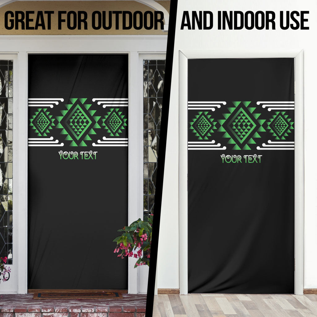 Aotearoa Atua Papatuanuku Personalised Door Cover Maori Earth Mother Taniko Motifs