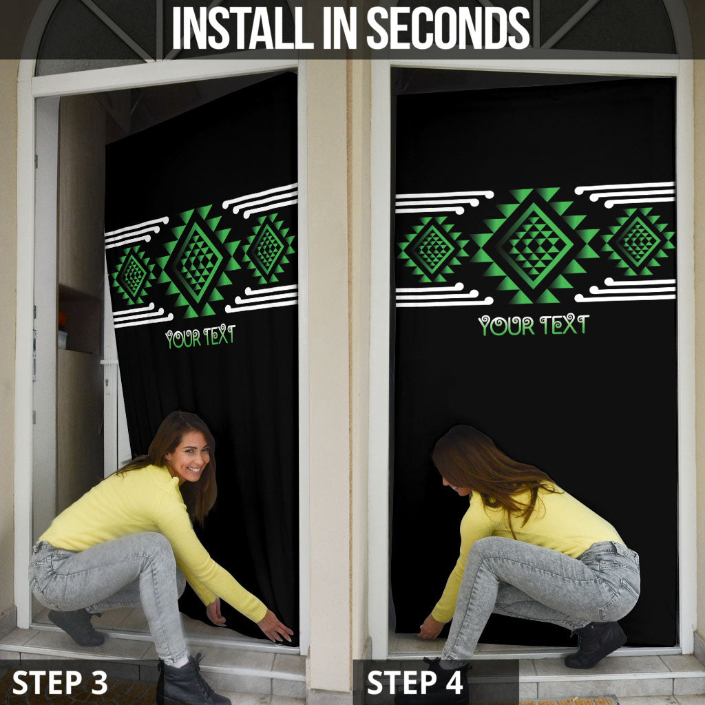 Aotearoa Atua Papatuanuku Personalised Door Cover Maori Earth Mother Taniko Motifs