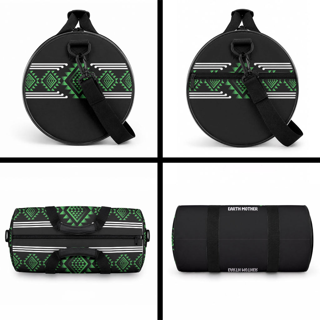 Aotearoa Atua Papatuanuku Duffle Bag Maori Earth Mother Taniko Motifs