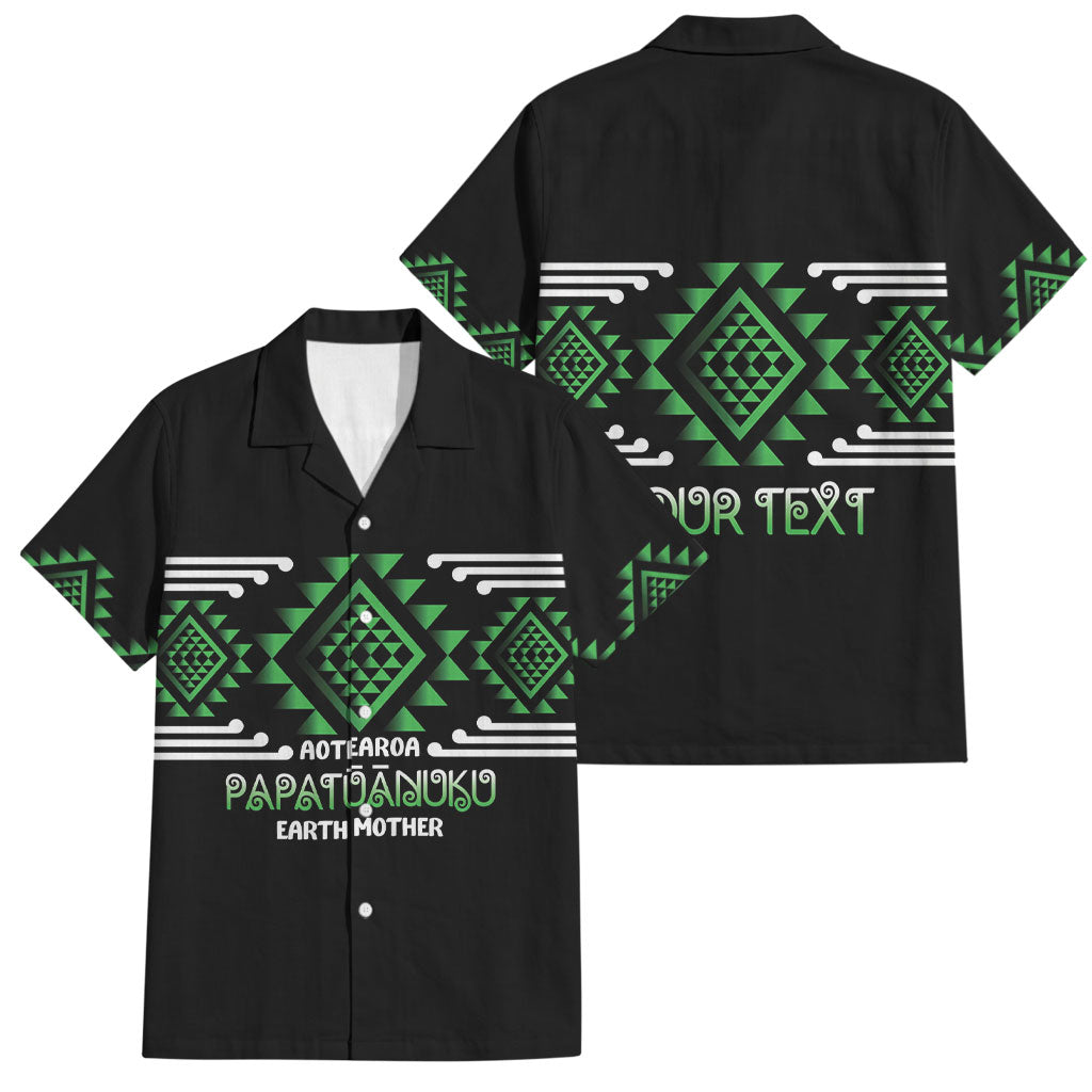 Aotearoa Atua Papatuanuku Personalised Family Matching Long Sleeve Bodycon Dress and Hawaiian Shirt Maori Earth Mother Taniko Motifs