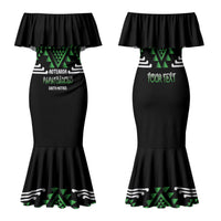 Aotearoa Atua Papatuanuku Personalised Family Matching Mermaid Dress and Hawaiian Shirt Maori Earth Mother Taniko Motifs