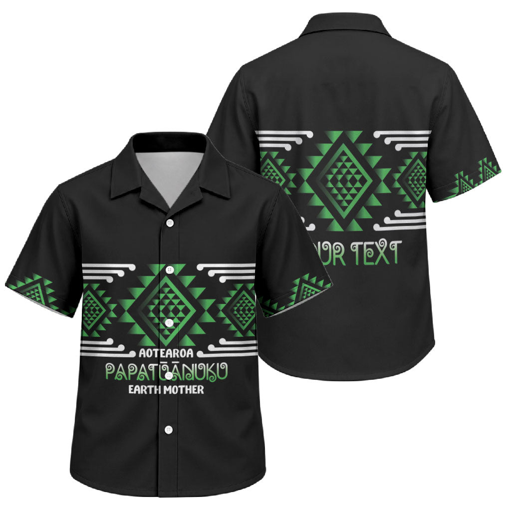 Aotearoa Atua Papatuanuku Personalised Family Matching Summer Maxi Dress and Hawaiian Shirt Maori Earth Mother Taniko Motifs
