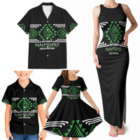 Aotearoa Atua Papatuanuku Personalised Family Matching Tank Maxi Dress and Hawaiian Shirt Maori Earth Mother Taniko Motifs