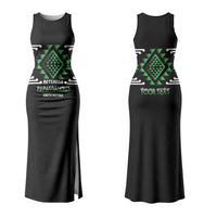 Aotearoa Atua Papatuanuku Personalised Family Matching Tank Maxi Dress and Hawaiian Shirt Maori Earth Mother Taniko Motifs