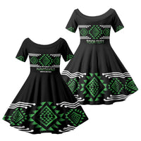 Aotearoa Atua Papatuanuku Personalised Family Matching Tank Maxi Dress and Hawaiian Shirt Maori Earth Mother Taniko Motifs