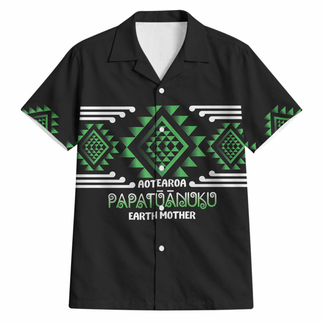 Aotearoa Atua Papatuanuku Personalised Hawaiian Shirt Maori Earth Mother Taniko Motifs