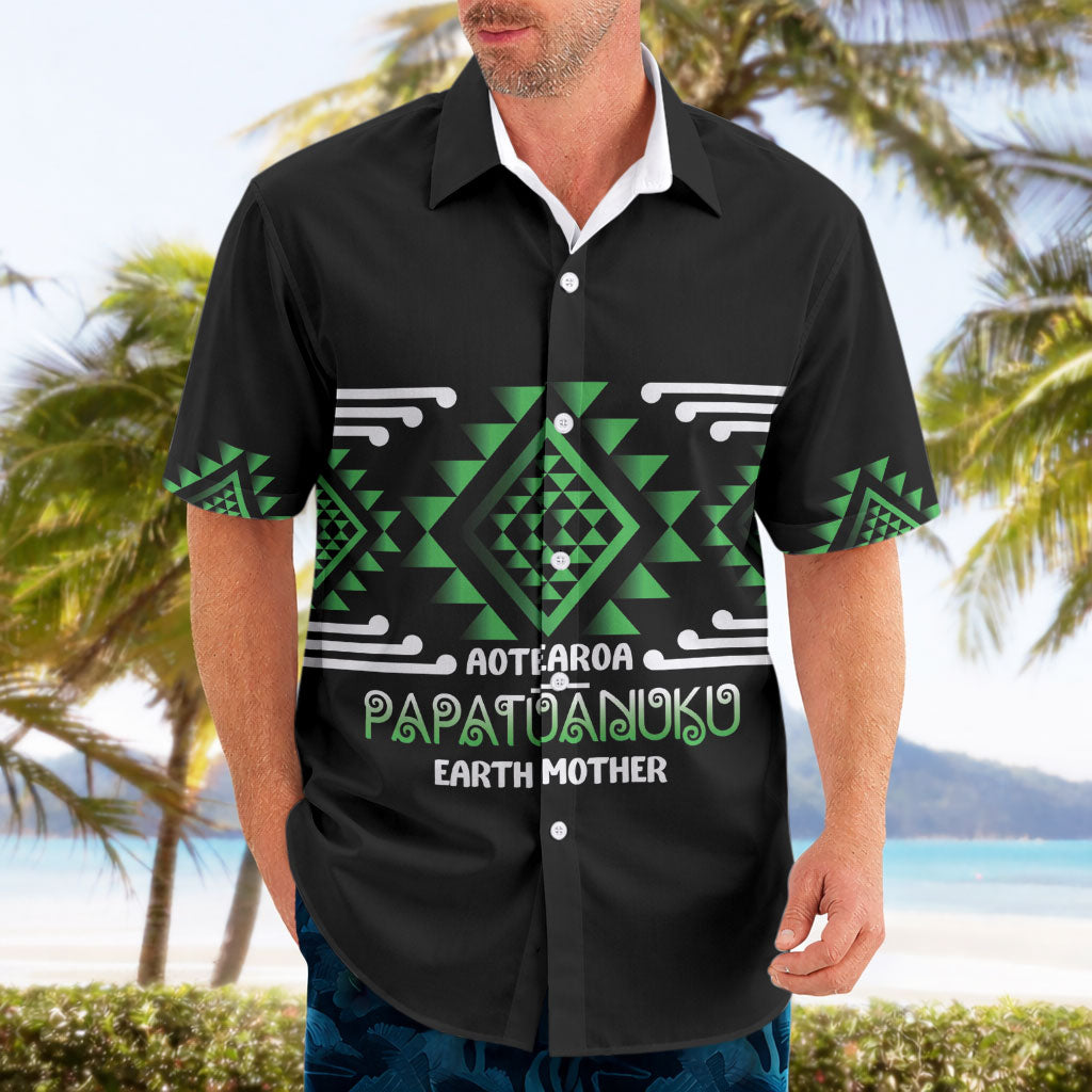 Aotearoa Atua Papatuanuku Personalised Hawaiian Shirt Maori Earth Mother Taniko Motifs