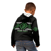 Aotearoa Atua Papatuanuku Personalised Kid Hoodie Maori Earth Mother Taniko Motifs
