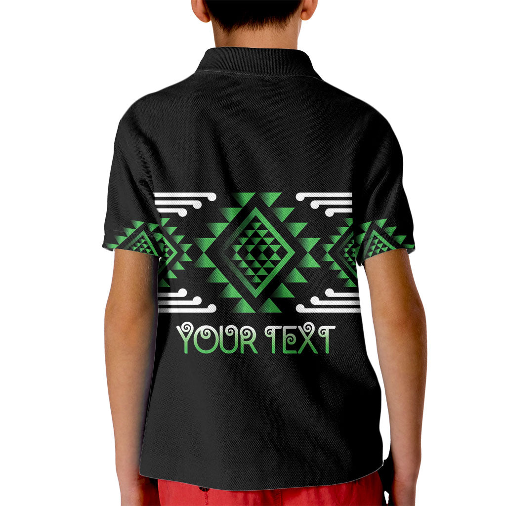 Aotearoa Atua Papatuanuku Personalised Kid Polo Shirt Maori Earth Mother Taniko Motifs