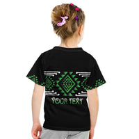 Aotearoa Atua Papatuanuku Personalised Kid T Shirt Maori Earth Mother Taniko Motifs