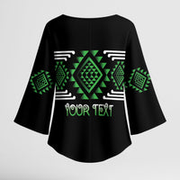 Aotearoa Atua Papatuanuku Personalised Kimono Sleeve Blouse Maori Earth Mother Taniko Motifs