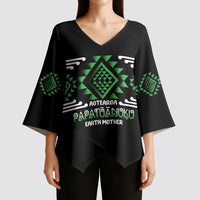 Aotearoa Atua Papatuanuku Personalised Kimono Sleeve Blouse Maori Earth Mother Taniko Motifs