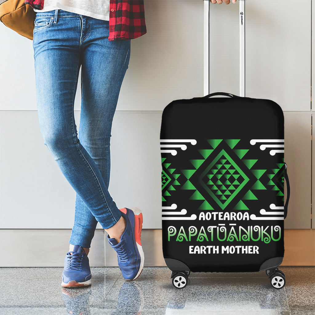 Aotearoa Atua Papatuanuku Luggage Cover Maori Earth Mother Taniko Motifs