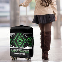 Aotearoa Atua Papatuanuku Luggage Cover Maori Earth Mother Taniko Motifs