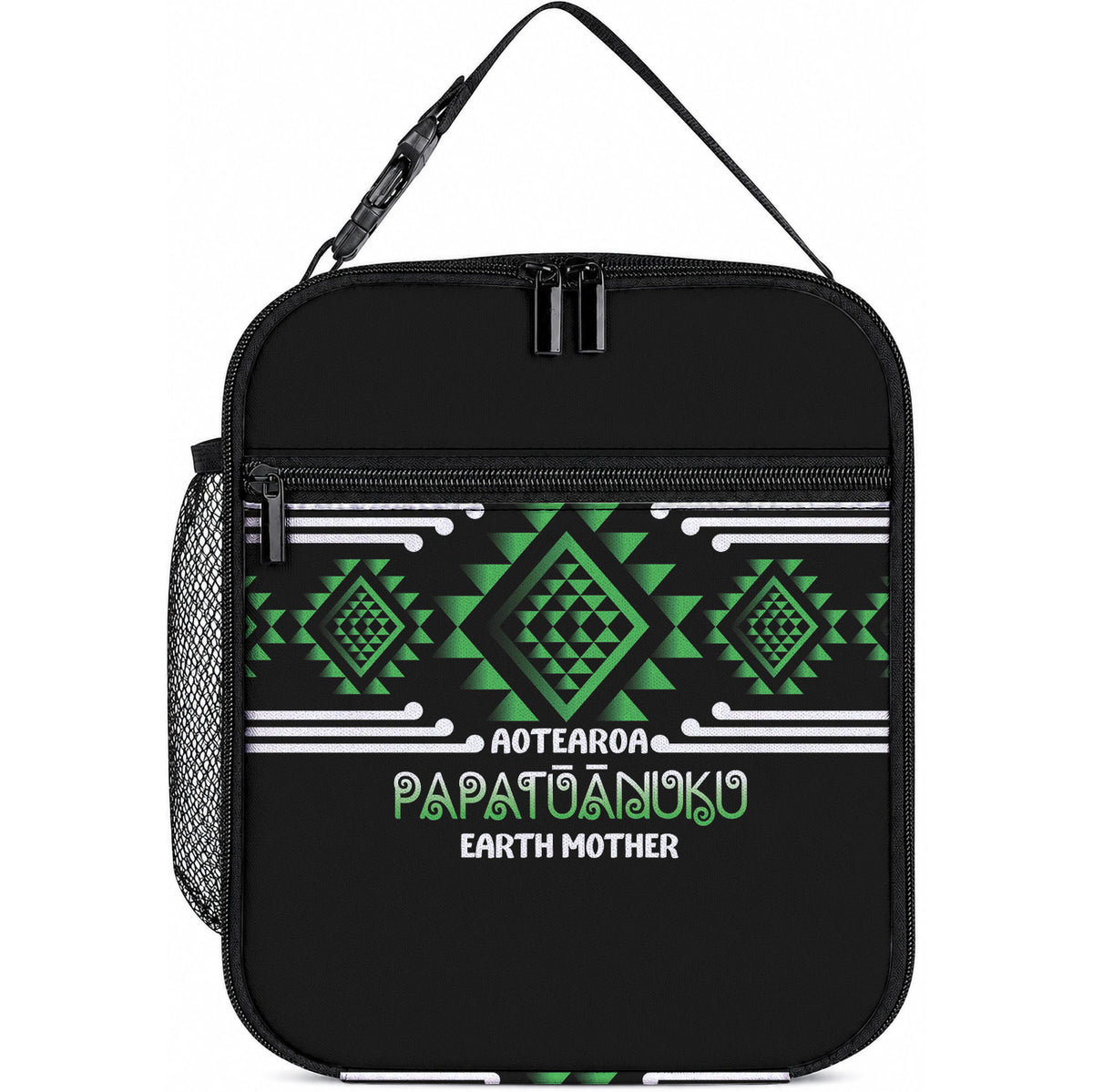 Aotearoa Atua Papatuanuku Lunch Bag Maori Earth Mother Taniko Motifs