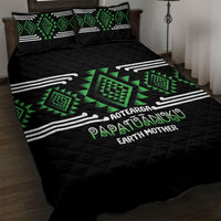 Aotearoa Atua Papatuanuku Quilt Bed Set Maori Earth Mother Taniko Motifs