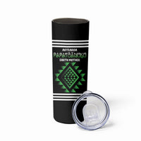 Aotearoa Atua Papatuanuku Personalised Skinny Tumbler Maori Earth Mother Taniko Motifs