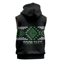 Aotearoa Atua Papatuanuku Personalised Sleeveless Hoodie Maori Earth Mother Taniko Motifs