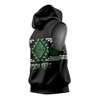 Aotearoa Atua Papatuanuku Personalised Sleeveless Hoodie Maori Earth Mother Taniko Motifs