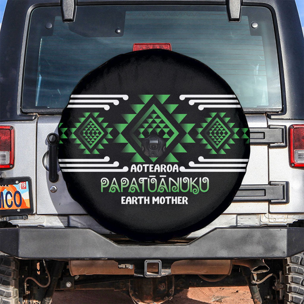 Aotearoa Atua Papatuanuku Spare Tire Cover Maori Earth Mother Taniko Motifs