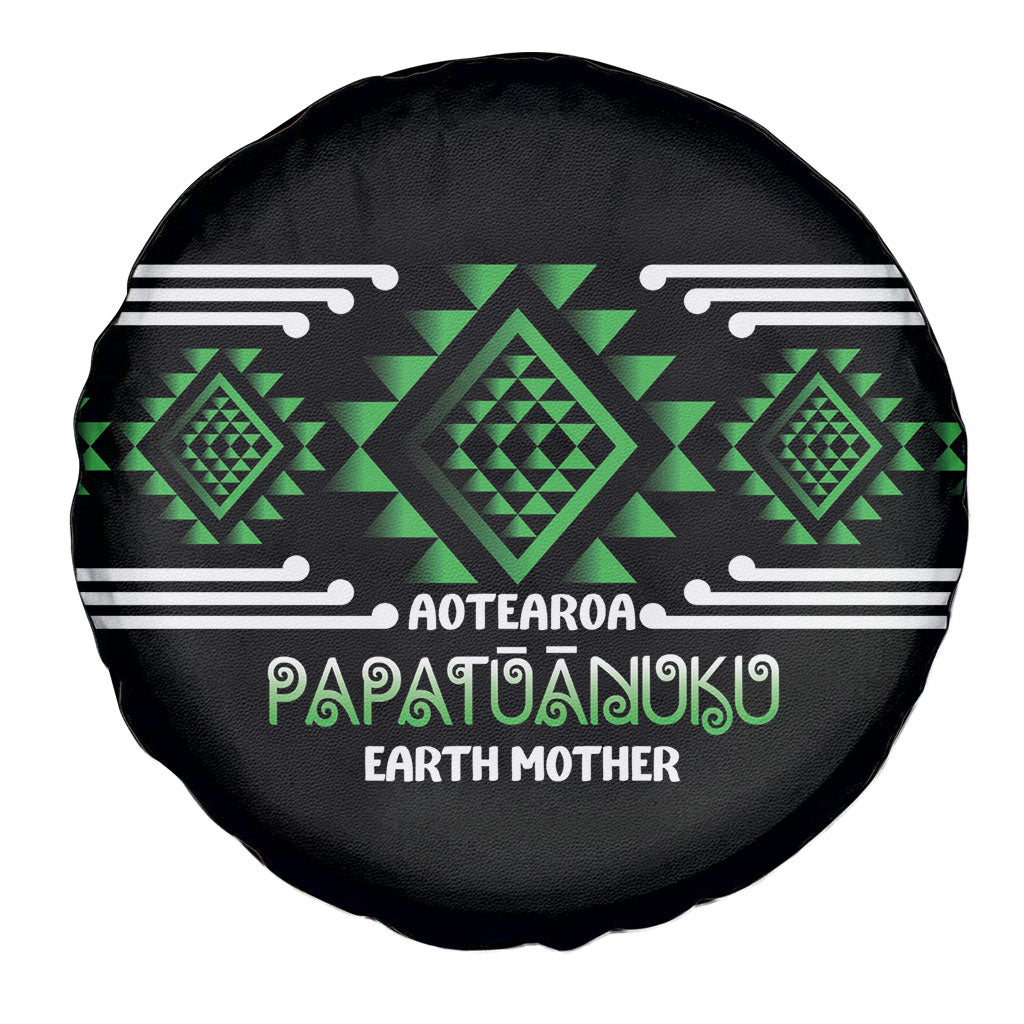 Aotearoa Atua Papatuanuku Spare Tire Cover Maori Earth Mother Taniko Motifs